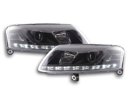 Scheinwerfer Set Daylight LED Tagfahrlicht Audi A6 Typ 4F Bj. 04-08 schwarz