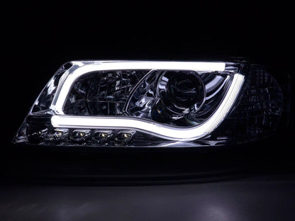 Scheinwerfer Set Daylight LED TFL-Optik Audi A6 4B Bj. 97-01 chrom