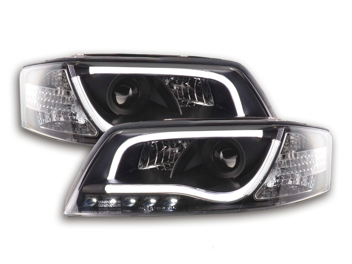 Scheinwerfer Set Daylight LED Tagfahrlicht Audi A6 Typ 4B Bj. 97-01 schwarz