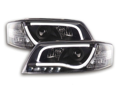 Scheinwerfer Set Daylight LED Tagfahrlicht Audi A6 Typ 4B Bj. 97-01 schwarz
