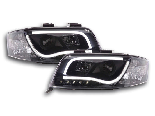 Scheinwerfer Set Daylight LED TFL-Optik Audi A6 Typ 4B Bj. 01-04 schwarz