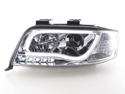 Scheinwerfer Set Daylight LED Tagfahrlicht Audi A6 Typ 4B Bj. 01-04 chrom