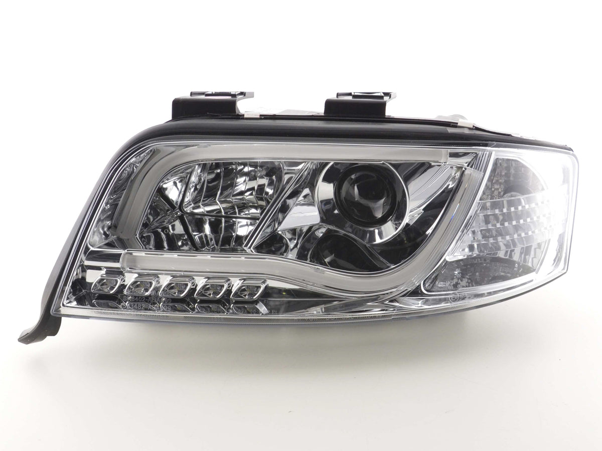 Scheinwerfer Set Daylight LED Tagfahrlicht Audi A6 Typ 4B Bj. 01-04 chrom