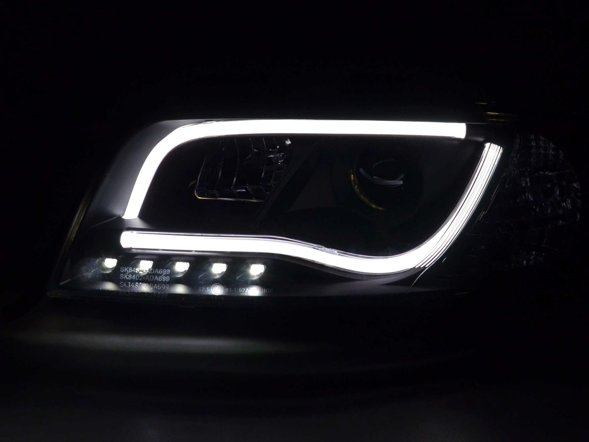 Scheinwerfer Set Daylight LED Tagfahrlicht Audi A6 Typ 4B Bj. 01-04 schwarz