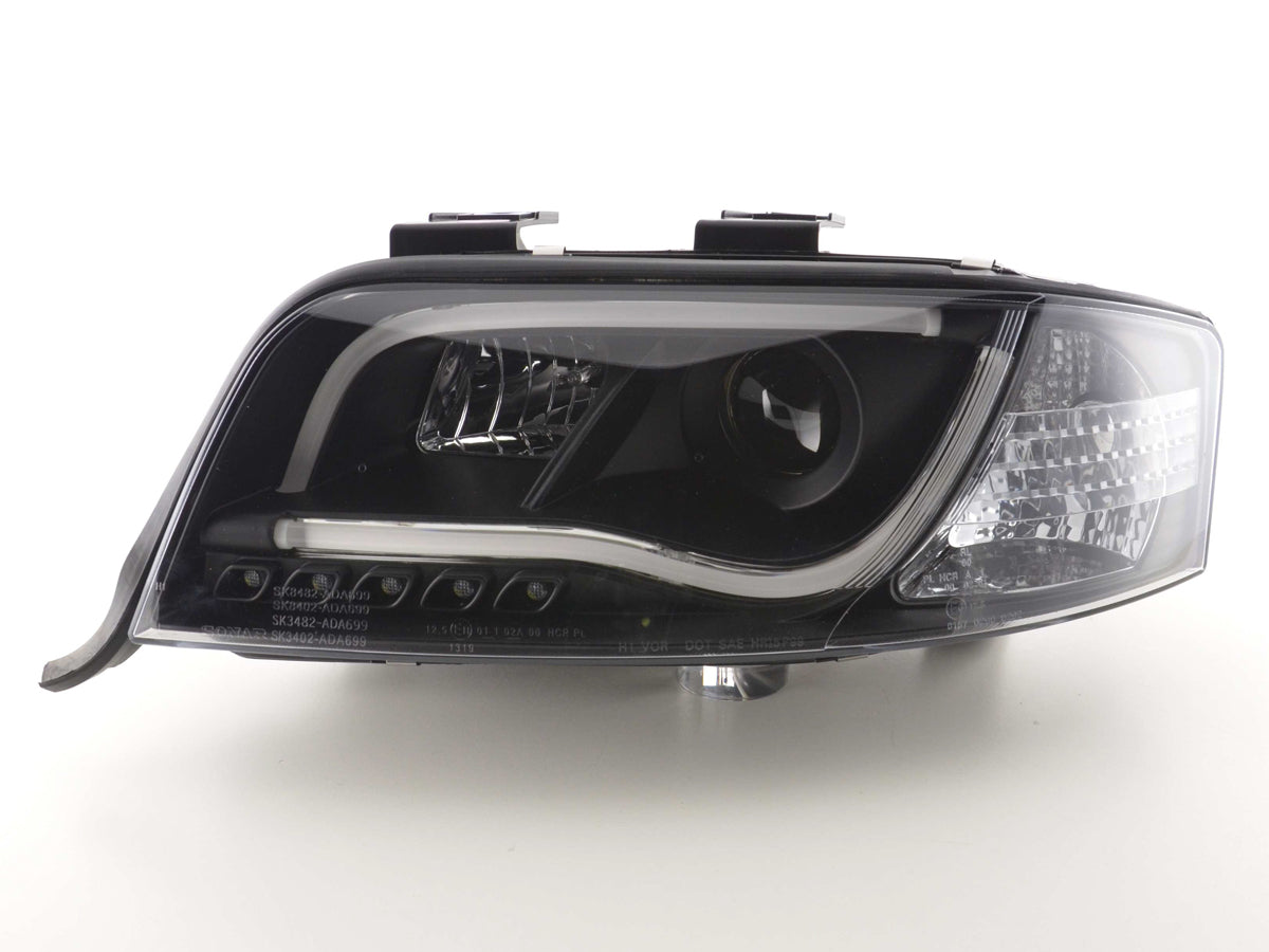 Scheinwerfer Set Daylight LED Tagfahrlicht Audi A6 Typ 4B Bj. 01-04 schwarz