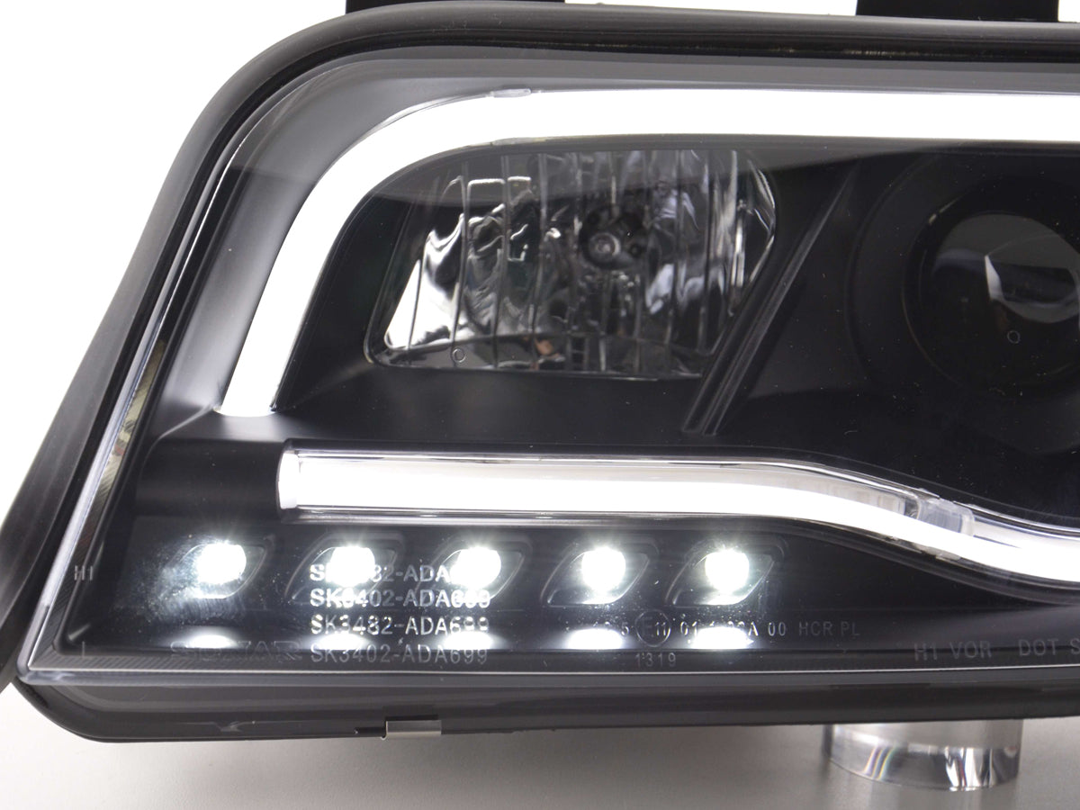 Scheinwerfer Set Daylight LED Tagfahrlicht Audi A6 Typ 4B Bj. 01-04 schwarz