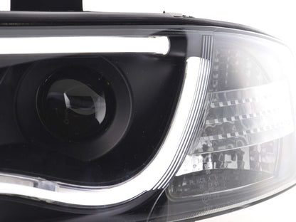 Scheinwerfer Set Daylight LED Tagfahrlicht Audi A6 Typ 4B Bj. 01-04 schwarz