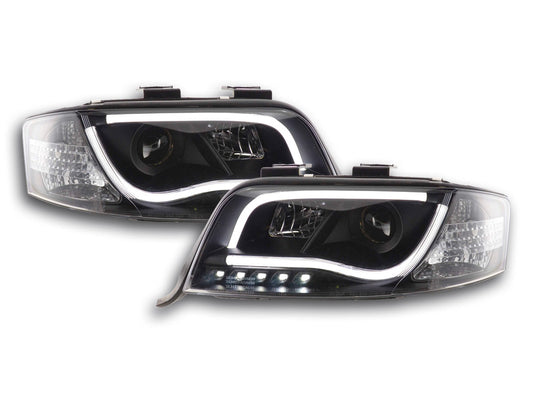 Scheinwerfer Set Daylight LED Tagfahrlicht Audi A6 Typ 4B Bj. 01-04 schwarz