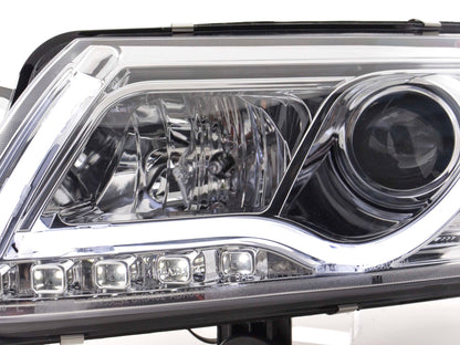 Scheinwerfer Set Daylight LED TFL-Optik Audi A6 Typ 4F Bj. 04-08 chrom