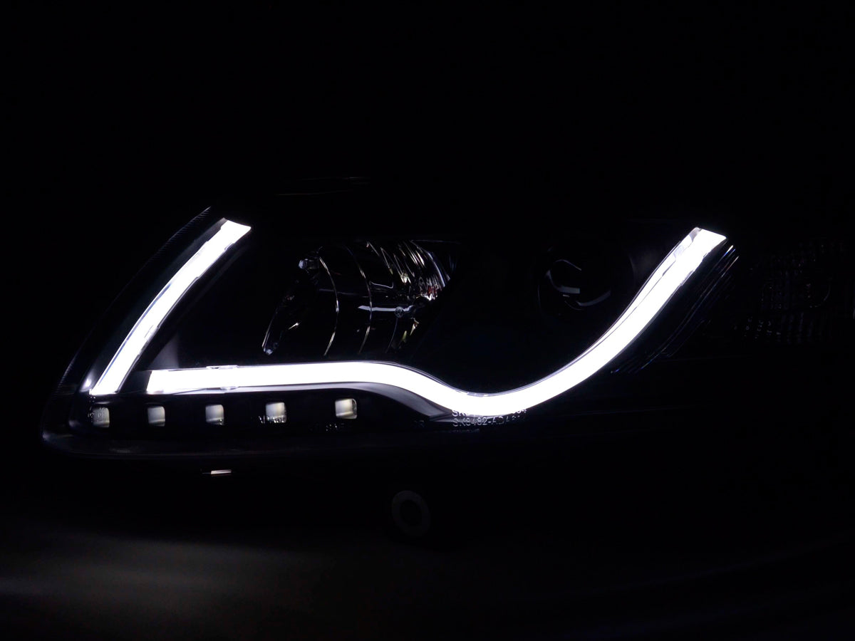 Scheinwerfer Set Daylight LED TFL-Optik Audi A6 4F Bj. 04-08 schwarz