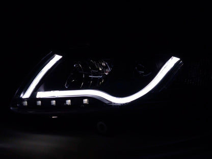 Scheinwerfer Set Daylight LED TFL-Optik Audi A6 4F Bj. 04-08 schwarz