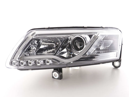 Scheinwerfer Set Daylight LED Tagfahrlicht Audi A6 Typ 4F Bj. 04-08 chrom