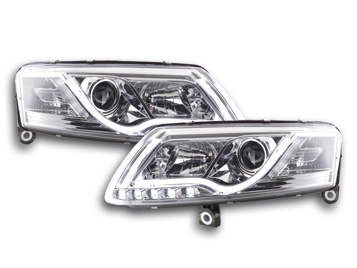 Scheinwerfer Set Daylight LED Tagfahrlicht Audi A6 Typ 4F Bj. 04-08 chrom