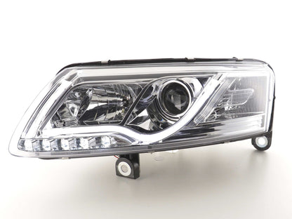 Scheinwerfer Set Daylight LED Tagfahrlicht Audi A6 Typ 4F Bj. 04-08 chrom