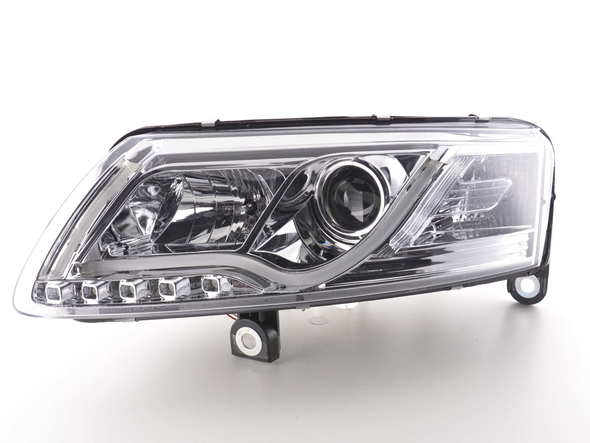 Scheinwerfer Set Daylight LED Tagfahrlicht Audi A6 Typ 4F Bj. 04-08 chrom
