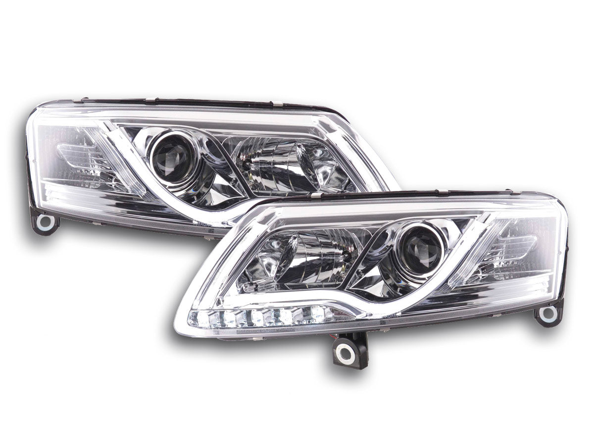 Scheinwerfer Set Daylight LED Tagfahrlicht Audi A6 Typ 4F Bj. 04-08 chrom