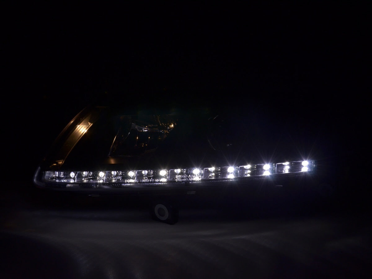 Scheinwerfer Set Daylight LED TFL-Optik Audi A6 Typ 4F Bj. 04-08 schwarz für Rechtslenker