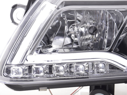Scheinwerfer Set Daylight LED TFL-Optik Audi A6 Typ 4F Bj. 04-08 chrom für Rechtslenker
