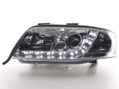 Scheinwerfer Set Daylight LED TFL-Optik Audi A6 4B Bj. 97-01 chrom