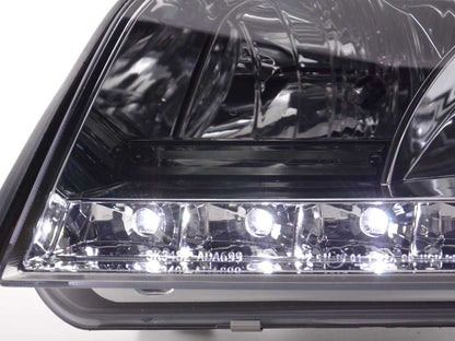 Scheinwerfer Set Daylight LED TFL-Optik Audi A6 Typ 4B Bj. 97-01 chrom