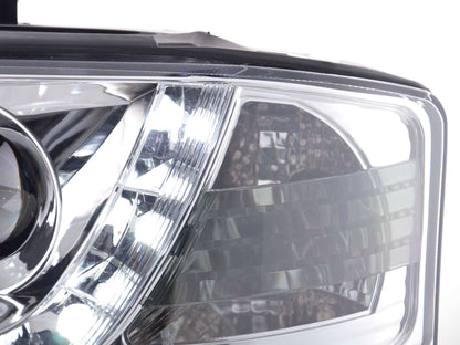 Scheinwerfer Set Daylight LED Tagfahrlicht Audi A6 4B Bj. 01-03 chrom