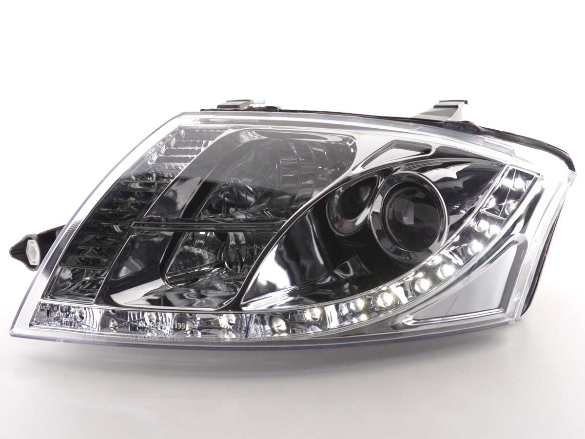 Scheinwerfer Set Daylight LED TFL-Optik Audi TT Typ 8N Bj. 99-06 chrom