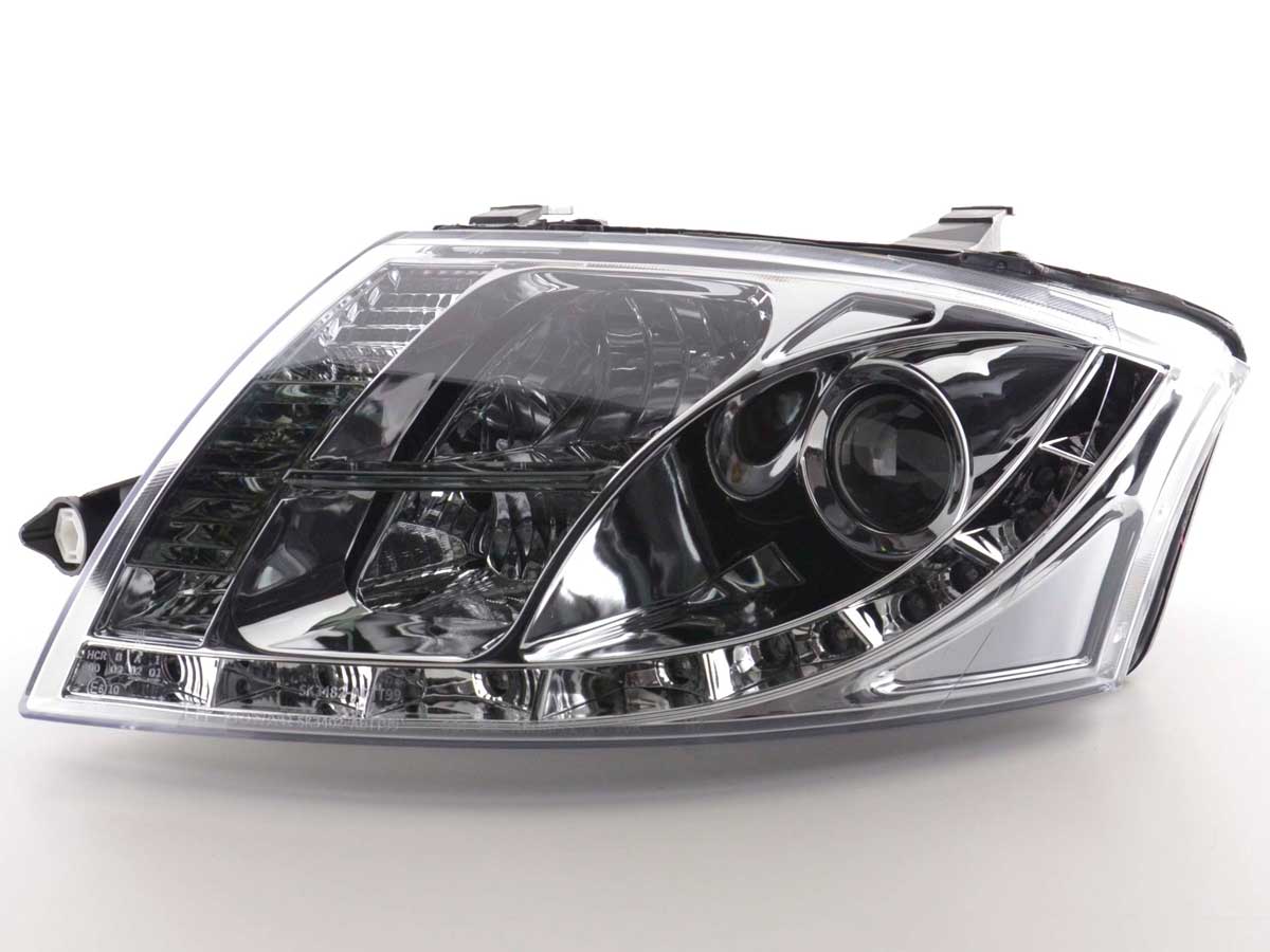 Scheinwerfer Set Daylight LED TFL-Optik Audi TT Typ 8N Bj. 99-06 chrom