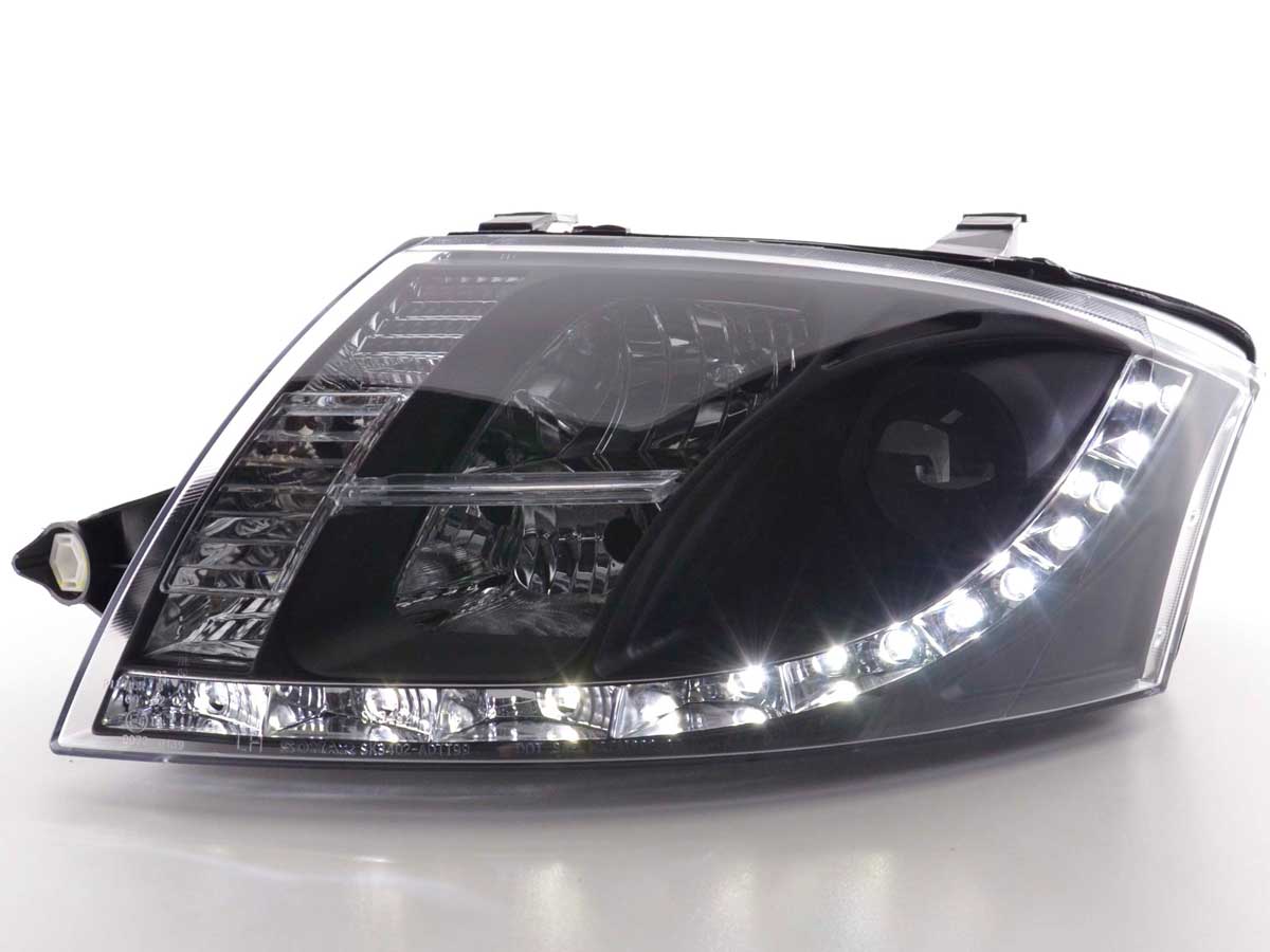 Scheinwerfer Set Daylight LED TFL-Optik Audi TT 8N Bj. 99-06 schwarz