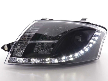 Scheinwerfer Set Daylight LED TFL-Optik Audi TT 8N Bj. 99-06 schwarz