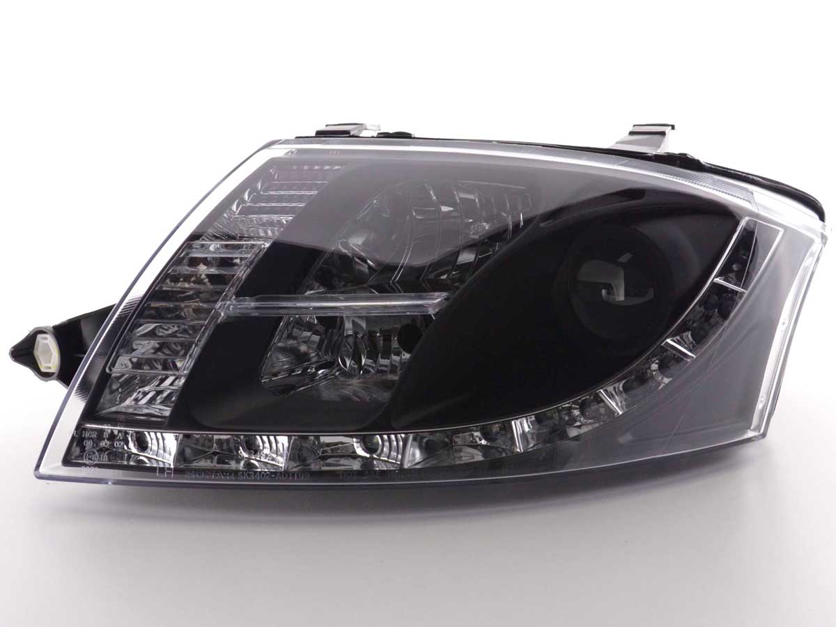 Scheinwerfer Set Daylight LED TFL-Optik Audi TT 8N Bj. 99-06 schwarz