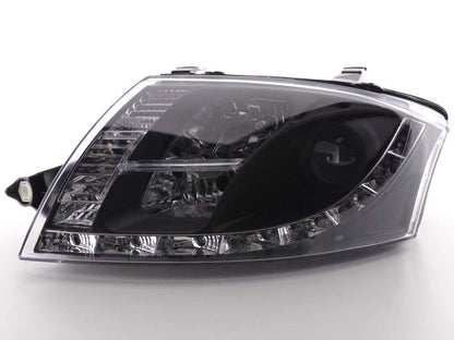 Scheinwerfer Set Daylight LED TFL-Optik Audi TT 8N Bj. 99-06 schwarz