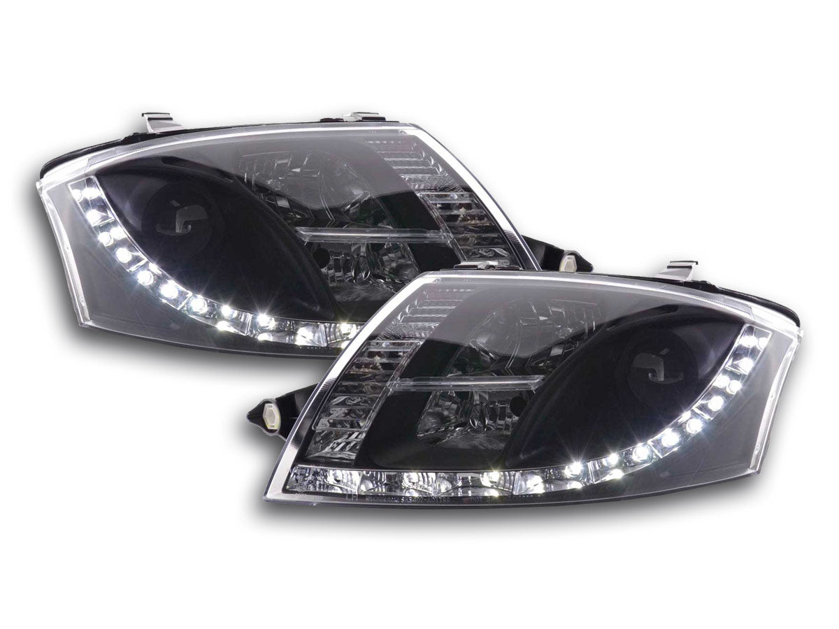 Scheinwerfer Set Daylight LED TFL-Optik Audi TT 8N Bj. 99-06 schwarz
