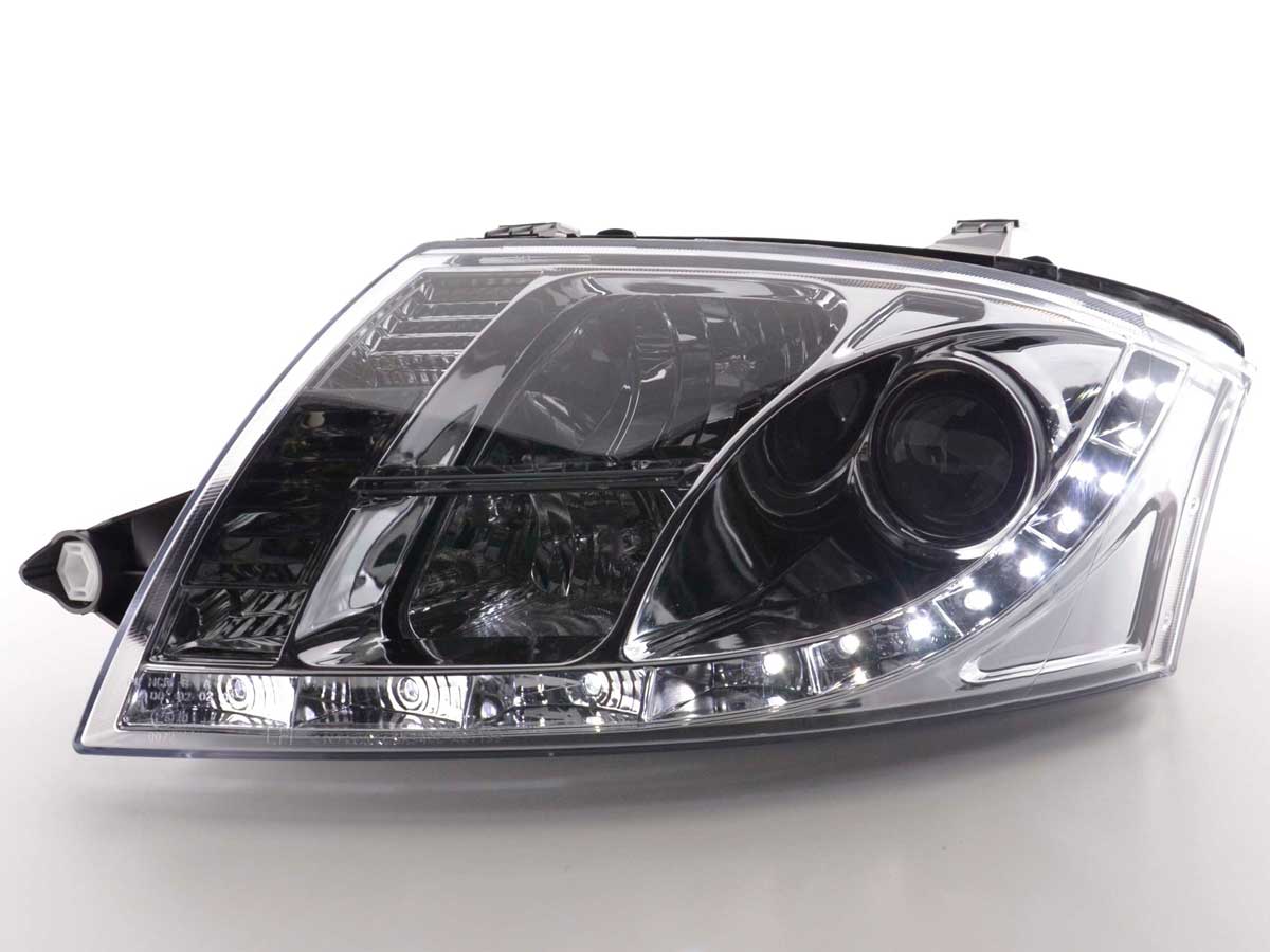 Scheinwerfer Set Daylight LED TFL-Optik Audi TT Typ 8N Bj. 99-06 chrom