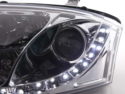 Scheinwerfer Set Daylight LED TFL-Optik Audi TT Typ 8N Bj. 99-06 chrom