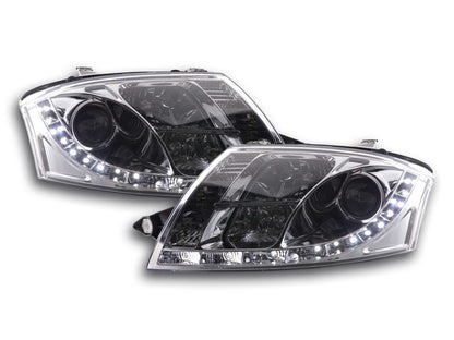 Scheinwerfer Set Daylight LED TFL-Optik Audi TT Typ 8N Bj. 99-06 chrom