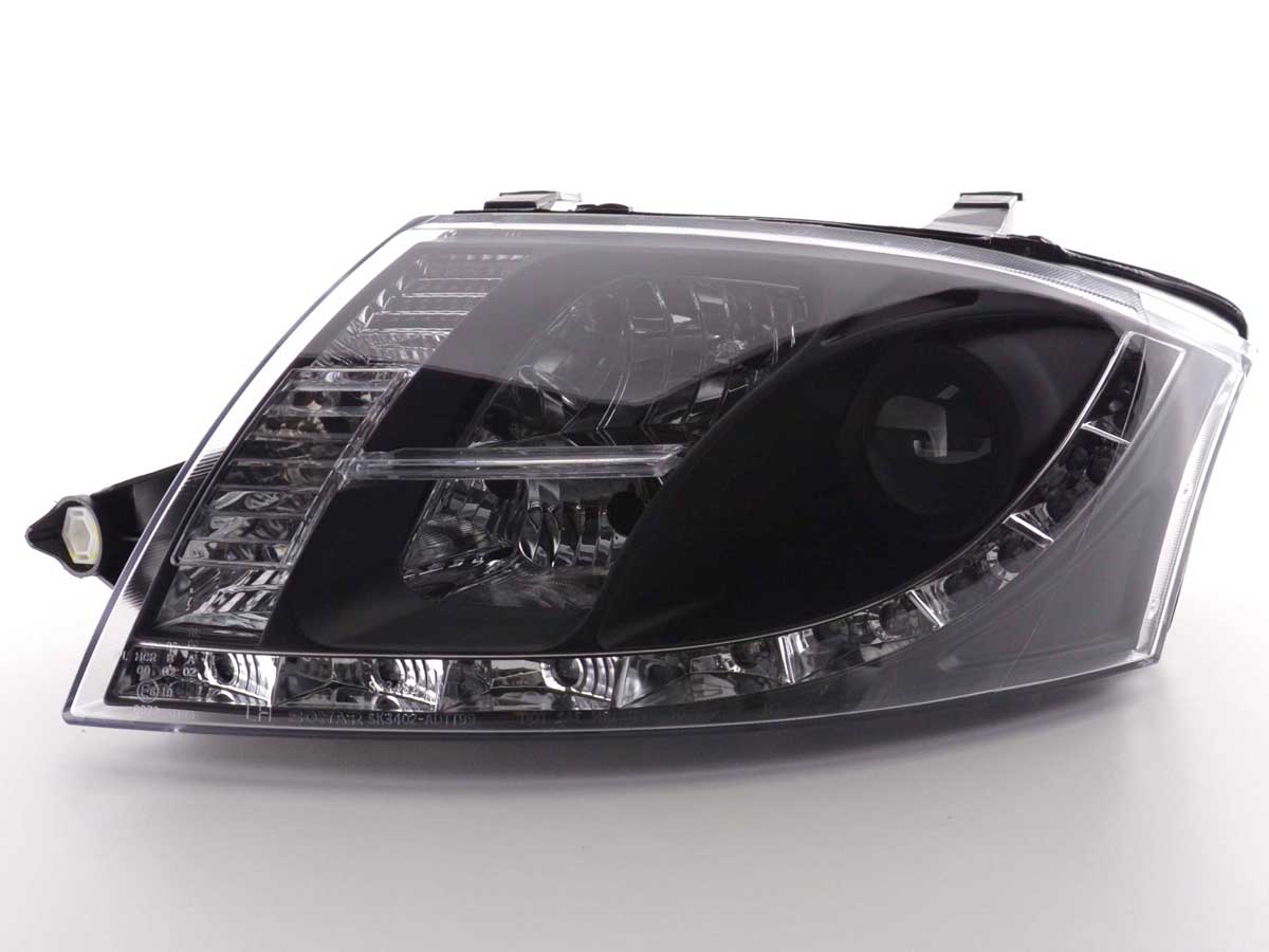 Scheinwerfer Set Daylight LED TFL-Optik Audi TT 8N Bj. 99-06 schwarz