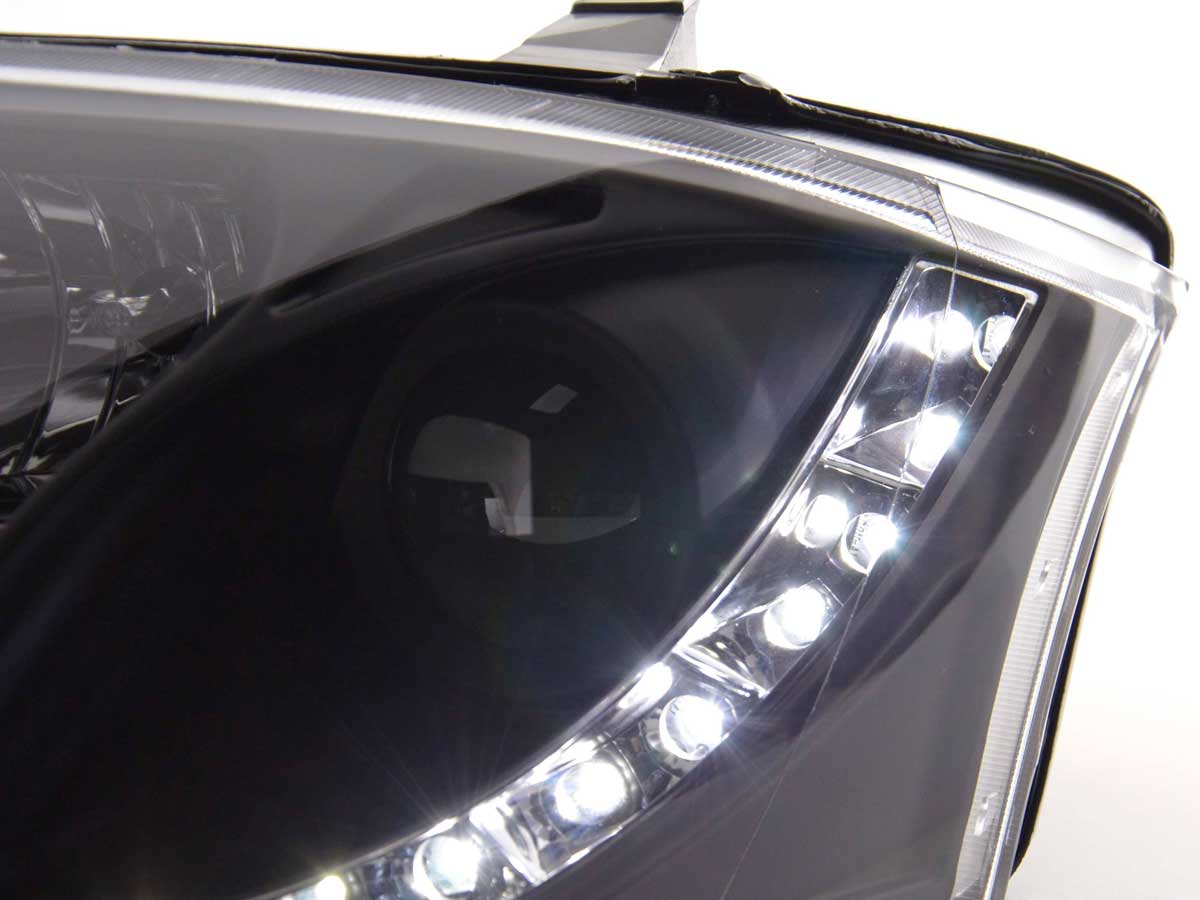 Scheinwerfer Set Daylight LED TFL-Optik Audi TT Typ 8N Bj. 99-06 schwarz