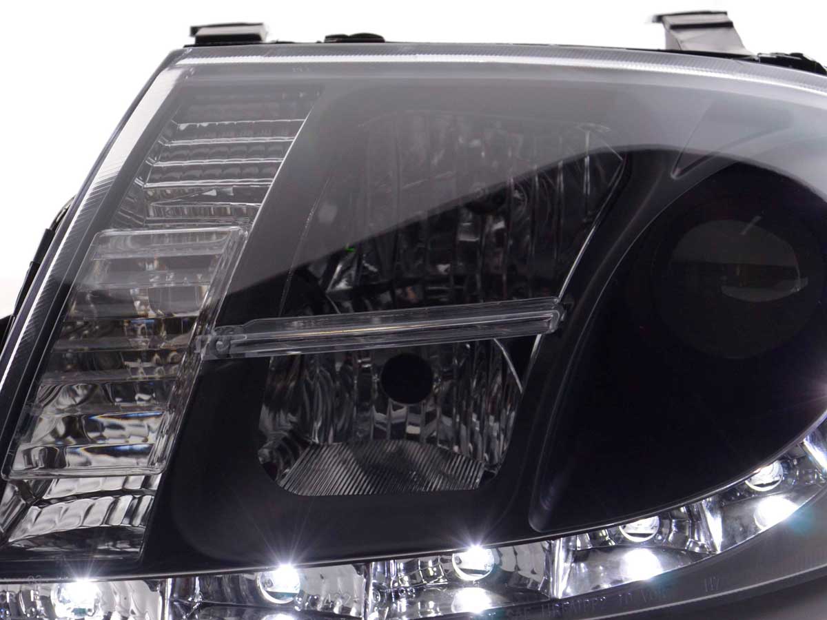 Scheinwerfer Set Daylight LED TFL-Optik Audi TT 8N Bj. 99-06 schwarz
