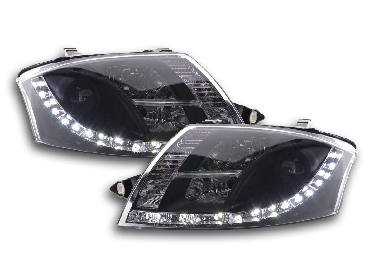 Scheinwerfer Set Daylight LED TFL-Optik Audi TT 8N Bj. 99-06 schwarz