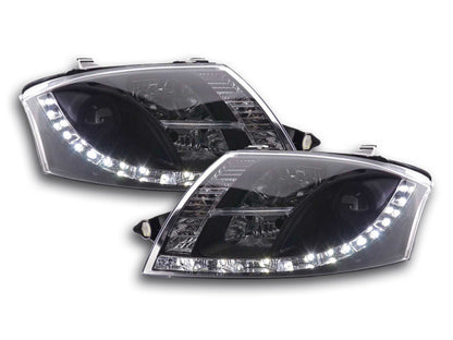 Scheinwerfer Set Daylight LED TFL-Optik Audi TT 8N Bj. 99-06 schwarz