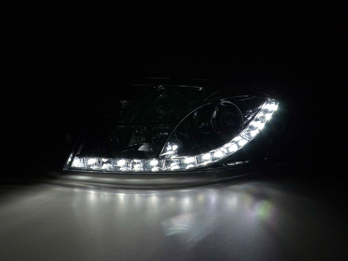 Scheinwerfer Set Daylight LED Tagfahrlicht Audi TT Typ 8N  98-06 chrom
