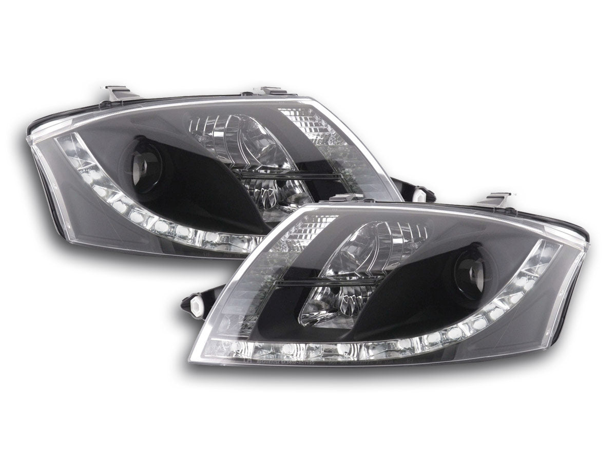 Scheinwerfer Set Daylight LED Tagfahrlicht Audi TT Typ 8N  98-06 schwarz