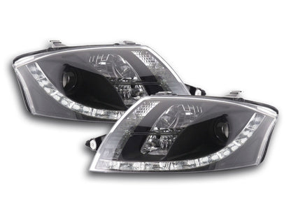 Scheinwerfer Set Daylight LED Tagfahrlicht Audi TT Typ 8N  98-06 schwarz