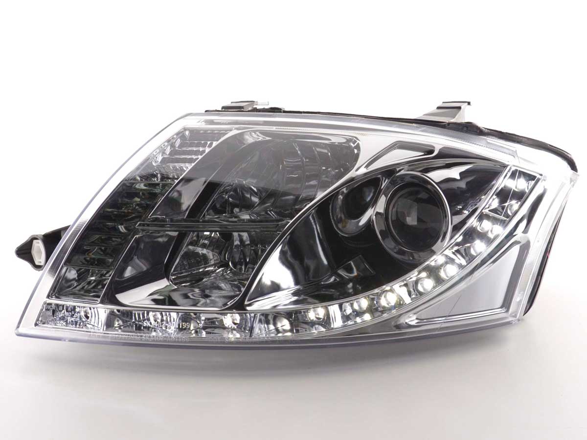 Scheinwerfer Set Daylight LED TFL-Optik Audi TT Typ 8N Bj. 99-05 chrom