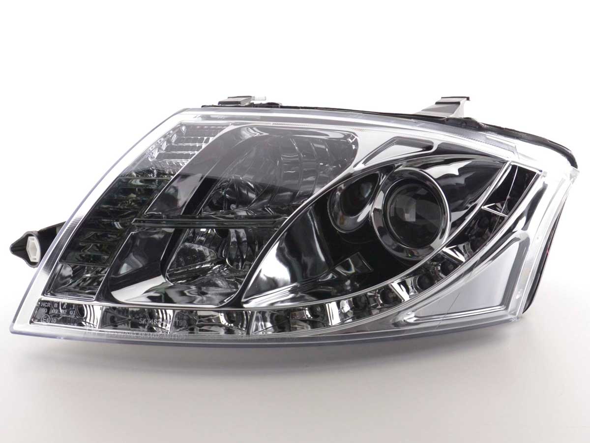 Scheinwerfer Set Daylight LED TFL-Optik Audi TT Typ 8N Bj. 99-05 chrom