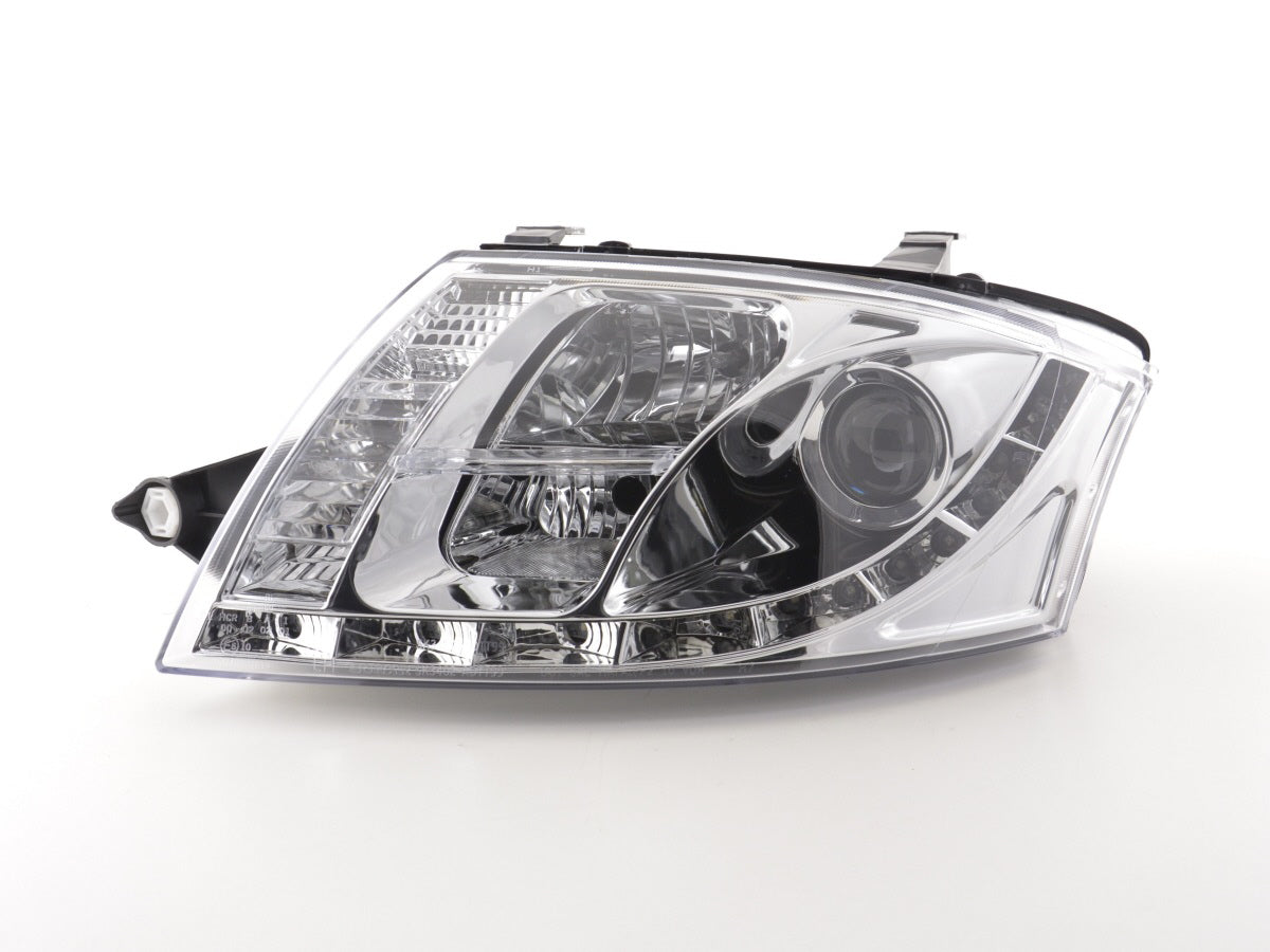 Scheinwerfer Set Daylight LED TFL-Optik Audi TT Typ 8N Bj. 99-06 chrom für Rechtslenker