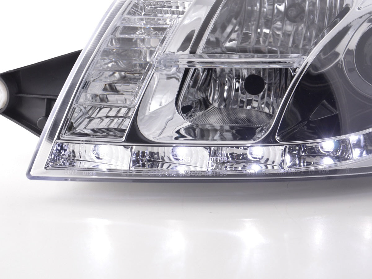Scheinwerfer Set Daylight LED TFL-Optik Audi TT Typ 8N Bj. 99-06 chrom für Rechtslenker