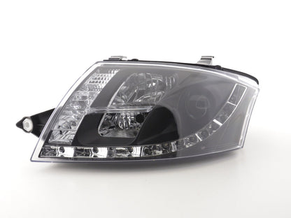 Scheinwerfer Set Daylight LED TFL-Optik Audi TT Typ 8N  99-06 schwarz für Rechtslenker