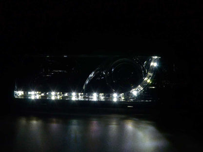 Scheinwerfer Set Daylight LED TFL-Optik BMW 3er Limo Typ E36 Bj. 92-98 chrom