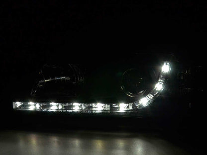 Scheinwerfer Set Daylight LED Tagfahrlicht BMW 3er E36 Limo/Touring schwarz für Rechtslenker